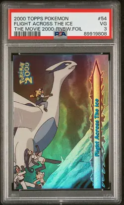 2000 Topps Pokemon The Movie - #54 Flight Across The Ice Rainbow Foil PSA 3 - Image 1