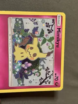 Mimikyu SM163 Holo Black Star Promo Sun Moon Pokemon MP Mew Tail HD Galaxy Swirl - Image 4