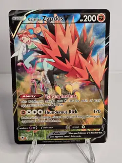 Galarian Zapdos V TG19/TG30 Astral Radiance Trainer Gallery Ultra Rare Pokemon - Image 1