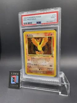 1999 POKEMON FOSSIL #12 MOLTRES-HOLO PSA 9 - Image 1