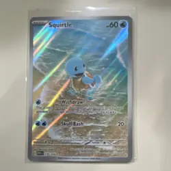 Pokemon Squirtle 170/165 Scarlet & Violet 151 Holo 60 HP Illustration Rare - Image 1