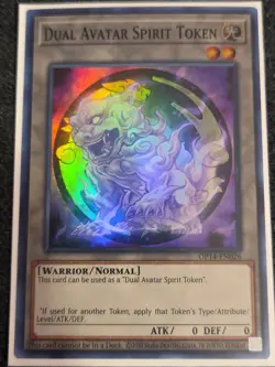 Yugioh Dual Avatar Spirit Token OP14-EN026 Super Rare NM - Image 1