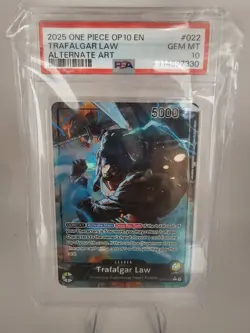One Piece Op10 #022 Trafalgar Law Leader Alternate Art PSA 10 - Image 1