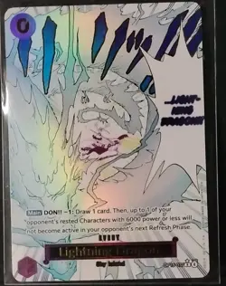ONE PIECE LIGHTENING DRAGON Alt Art Parallel Foil Holo NM/M Pack Fresh - Image 1