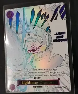 ONE PIECE LIGHTENING DRAGON Alt Art Parallel Foil Holo NM/M Pack Fresh - Image 2