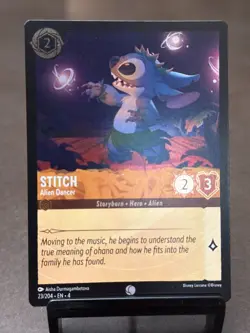 Disney Lorcana Stitch Alien Dancer Epic Fabled Holofoil Card 207/204 NM - Image 1