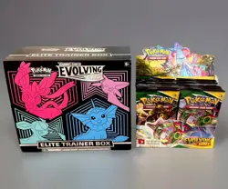EMPTY - Evolving Skies Booster Box & 1 ETB. No cards/26 EMPTY packs - Image 1