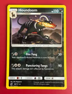 Houndoom 59/111 - Reverse Holo Rare - Crimson Invasion - Pokemon TCG Card Raw - Image 1