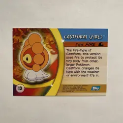 Castform (Fire) Sunny Forme Pokemon Advanced Challenge Topps Card #13 - Image 2