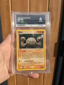 ACE 6 Ditto (Geodude) 62/113 Delta Species Pokemon Card PSA 2006 Yuka Morii - Image 1