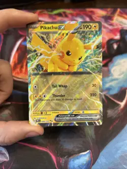 Pokemon TCG Pikachu EX Double Rare Holo Prismatic Evolutions Card 028/131 - Image 1