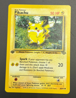 Pokemon 1999 Jungle Pikachu First Edition Card from Sept 1999 Duelist Magazine - Image 1