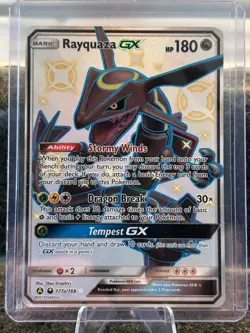 Pokemon TCG Rayquaza GX 177a/168 Alternate Art Shiny Card Hidden Fates Promo - Image 1