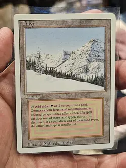 Magic The Gathering MTG Taiga Dual Land Revised Edition Land Card Rob Alexander - Image 1