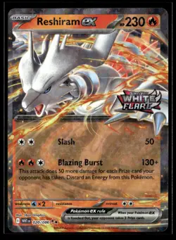 Reshiram ex (White Flare Stamped) 020/086 Holo Miscellaneous Cards & Products NM - Image 1