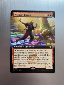 Prismari Pianist - 82 - MTG: Secrets of Strixhaven - Extended Art - Regular - Image 1