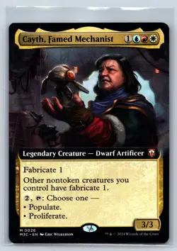 CAYTH, FAMED MECHANIST (EXTENDED ART) 26 COMMANDER: MODERN HORIZONS 3 MTG NM - Image 1