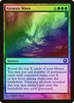 Genesis Wave FOIL Scars of Mirrodin HEAVILY PLD Green Rare MAGIC CARD ABUGames - Image 1