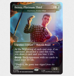 MTG Secret Lair x Fallout - Benny, Platinum Thief [FOIL] - SLD - NM - Image 1