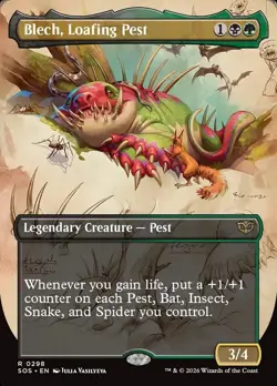 Blech, Loafing Pest ** Borderless ** #298 - Secrets of Strixhaven - NM MTG - Image 1