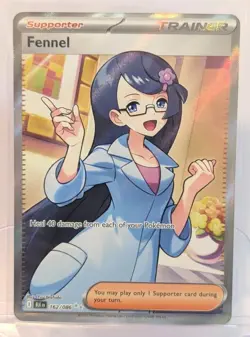 Fennel 162/086 SV: Black Bolt Secret Rare Full Art Pokemon TCG Card - Image 1