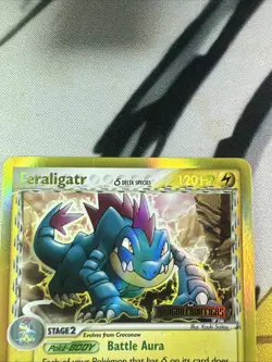 Pokemon Feraligatr Delta Species EX Dragon Frontiers 2/101 Reverse Holo STAMPED - Image 2