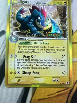 Pokemon Feraligatr Delta Species EX Dragon Frontiers 2/101 Reverse Holo STAMPED - Image 3