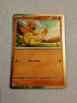 2 Swirls, Pokemon Ascended Heroes Charmander Cosmos Holo Card 020/217 NM - Image 1