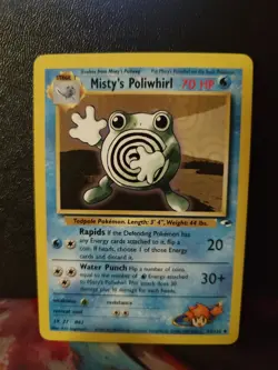 Misty's Poliwhirl 53/132 UNPLAYED Gym Heros Vintage Pokemon Trading Card WOTC - Image 1