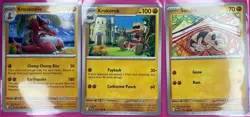 Pokemon TCG Scarlet & Violet Krookodile Evolution Lot Krokorok Sandile 117 198 - Image 1