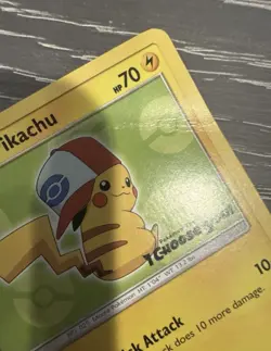 Pokemon TCG Ash's Pikachu SM112 Black Star Promo 2017 Black - Image 3