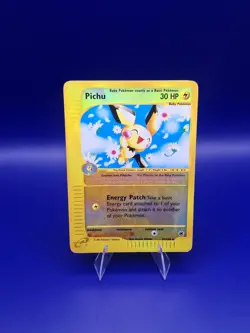Pokemon Pichu 22/165 Reverse Hilo Expedition Rare e-Reader Regular 2002 English - Image 1