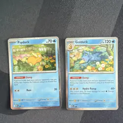 Psyduck 007 Golduck 008 Mega Evolution Black Star Promo - Pokemon TCG NM/M - Image 1