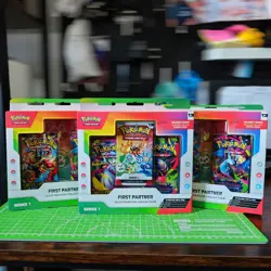 Pokemon TCG First Partner Illustration Collection Series 1 + 4 extra boosters - Image 1