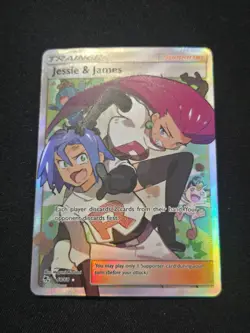 Pokemon TCG: Jessie & James Hidden Fates 68/68 Full Art Textured Holo NM - Image 1