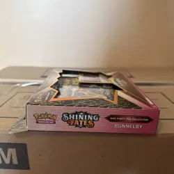 Pokemon TCG Shining Fates Mad Party Pin Collections Box Bunnelby Factory Sealed - Image 4
