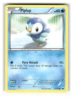Piplup 27/108 Common Dark Explorers Pokemon Lightly Played - Image 1
