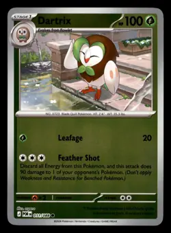 Dartrix 011/088 ME03 Perfect Order Pokemon Reverse Holo Near Mint - Image 1