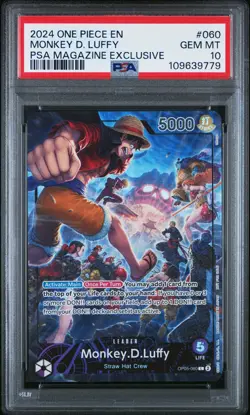 Monkey. D. Luffy (PSA Magazine) OP05-060 One Piece Promotion Cards Foil PSA 10 - Image 1