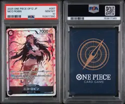 2025 ONE PIECE JAPANESE OP12-LEGACY OF THE MASTER #087 NICO ROBIN PSA 10 - Image 3
