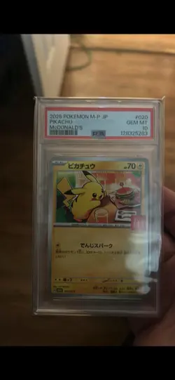 Pokemon Pikachu 020/M-P M-P Promo Holo 70 HP PSA 10 Japanese 2025 TCG Card - Image 1