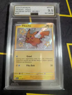 Pikachu 131/91 TCG Shiny Paldean Fates Pokemon Card AGS Mint 9.5 - Image 4