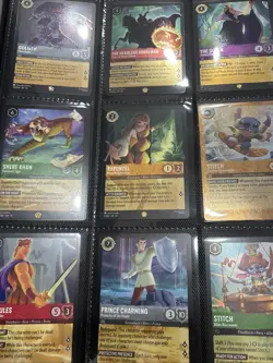 45 CARD LORCANA LOT- Epic, Legendary, And Promo And 3 Binders - Image 1