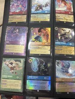 45 CARD LORCANA LOT- Epic, Legendary, And Promo And 3 Binders - Image 5