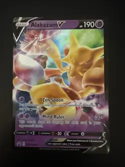 Pokemon Alakazam v TCG Full Art Holo Promo Card SWSH083 - Image 1