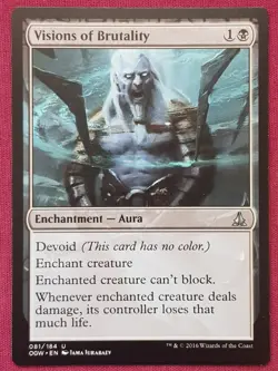 Magic The Gathering OATH OF THE GATEWATCH VISIONS OF BRUTALITY card MTG - Image 1