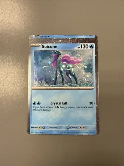 Pokemon miscut Suicune 026/094 Phantasmal Flames Knockout Cosmos Holo error card - Image 1