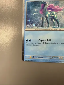 Pokemon miscut Suicune 026/094 Phantasmal Flames Knockout Cosmos Holo error card - Image 4