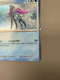 Pokemon miscut Suicune 026/094 Phantasmal Flames Knockout Cosmos Holo error card - Image 5