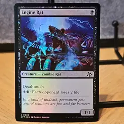 MTG Engine Rat Aetherdrift Set #84 Foil Common NM Fresh Pull Never Played - Image 1